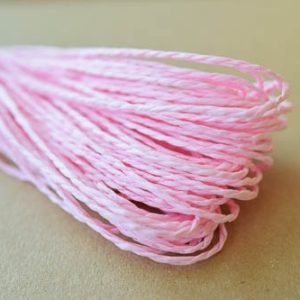 Snur de hartie roz pastel - 30 m